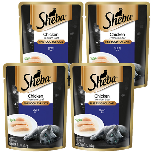 쉬바 고양이 닭고기 무스, 닭, 70g, 4개