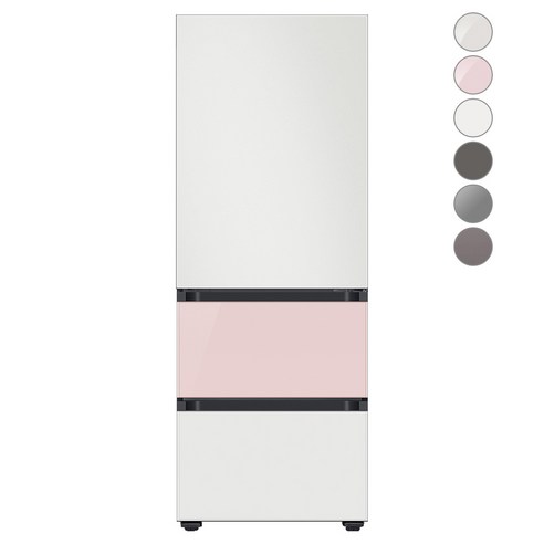[색상선택형] 삼성전자 비스포크 김치플러스 냉장고 방문설치, 글램 핑크, RQ33A74A1AP
