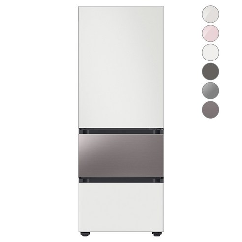 [색상선택형] 삼성전자 비스포크 김치플러스 냉장고 방문설치, 브라우니 실버, RQ33A74A1AP