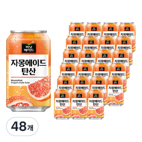 [메가마트]미닛메이드 자몽에이드 탄산 355ml, 340ml, 1개