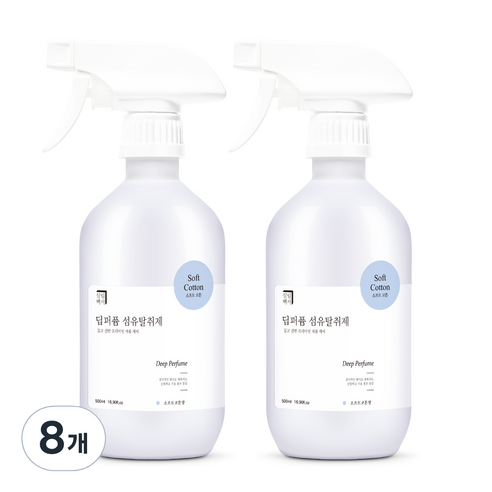 살림백서 딥퍼퓸 섬유탈취제, 500ml, 8개, 소프트코튼