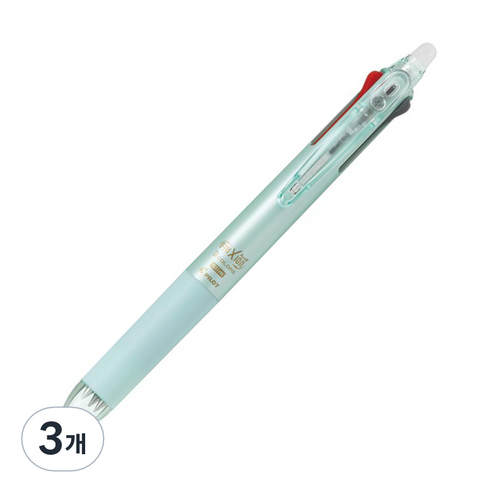프릭션 지워지는 슬림 3색 볼펜 0.38mm, 펄그린, 3개