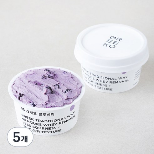 [로켓프레시] 그릭오 블루베리 그릭 요거트 2개입, 100g, 5개