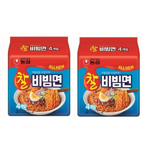 농심 찰비빔면 130g, 8개