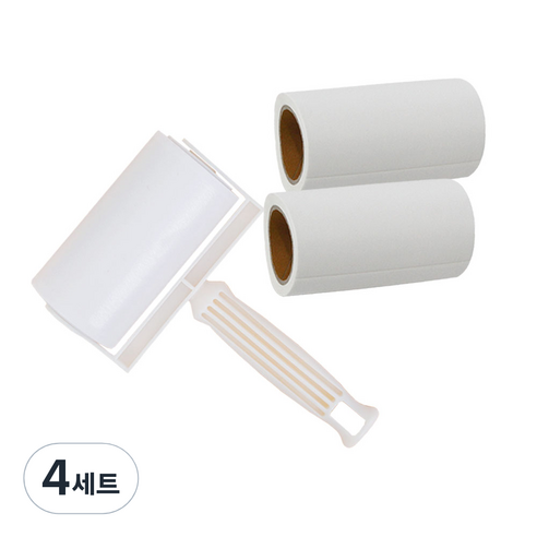 더웰 테이프크리너 휴대용 T자 핸들 중 + 리필 2p, 4세트