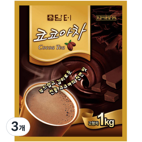담터 코코아차 분말, 1kg, 3개, 1개입