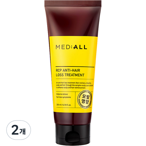메디올 알시피 안티로스 두피청정 탈모완화 헤어 로스 트리트먼트, 200ml, 2개
