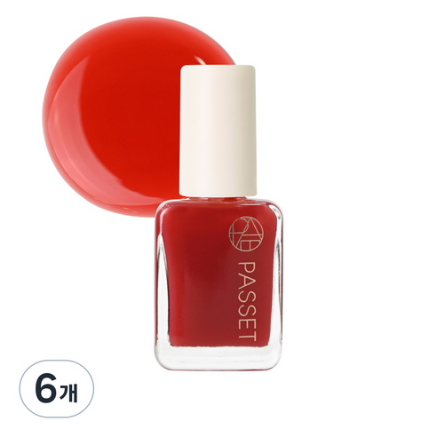 파셋 셀럽 네일컬러 폴리쉬 매니큐어 7ml, 12 레드워터, 6개