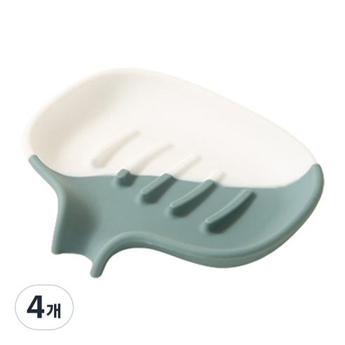 블럭마트 투톤컬러 비누받침, TYPE4, 4개