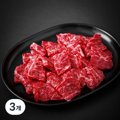 한우맘 한우 정육 세절 1등급 국거리용 (냉장), 300g, 3개