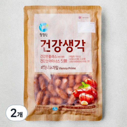 청정원 건강생각 비엔나 소시지, 1kg, 2개