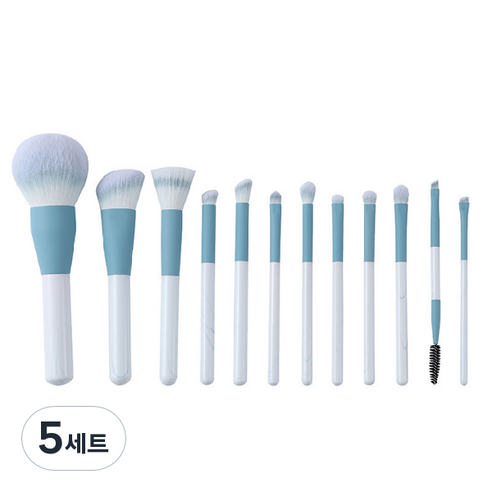 디에스 파스텔 메이크업 브러쉬 세트, 블루, 5세트