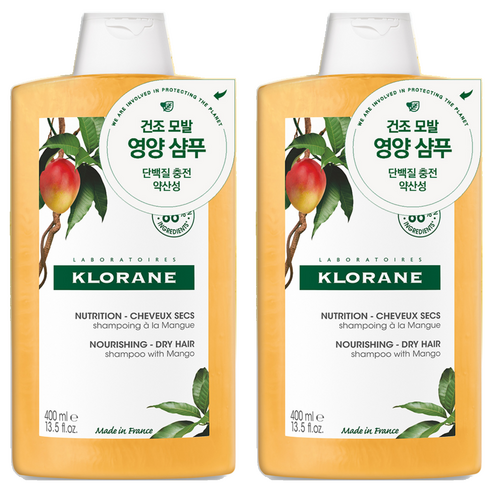 클로란 망고버터 건성 모발 샴푸, 400ml, 2개
