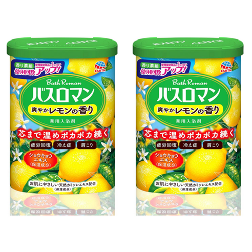 바스로망 입욕제 농축 레몬, 600g, 2개