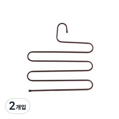 논슬립 옷걸이, 브라운, 2개입