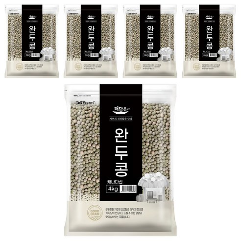 더담은 완두콩, 4kg, 5개