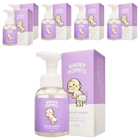 킨더퍼페츠 유아용 엉덩이 클렌저, 6개, 300ml