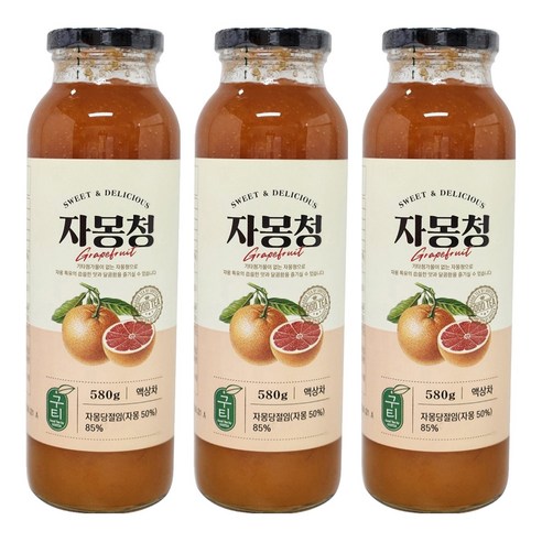 구티 자몽청, 580g, 1개입, 3개