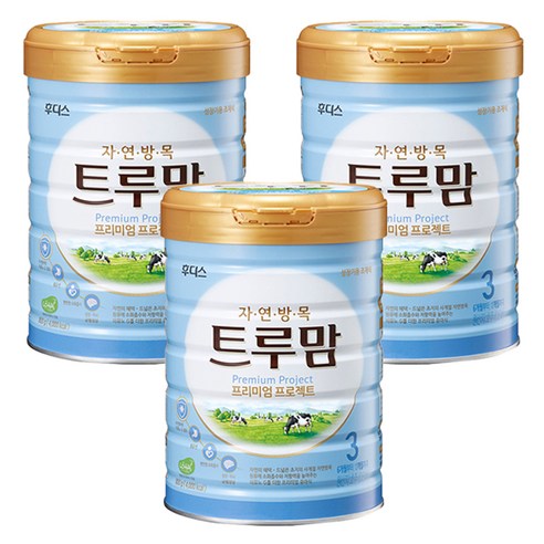 일동후디스 트루맘 프리미엄 프로젝트 분유 3단계, 800g, 3개