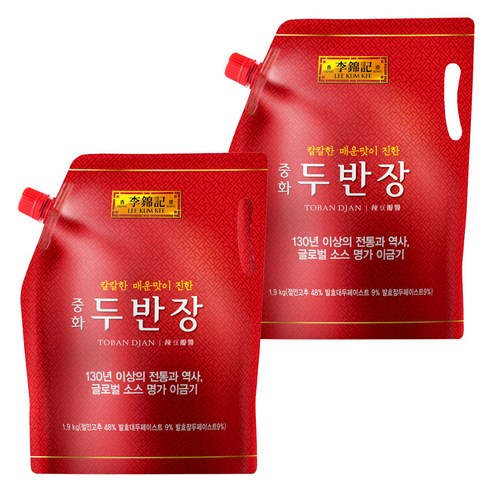 이금기 중화 두반장 스파우트팩, 1.9kg, 2개
