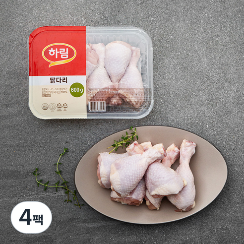 하림 닭다리 (냉장), 600g, 4팩