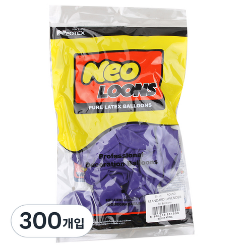 네오룬스 30 cm 라운드풍선, 스탠다드 라벤더, 300개입