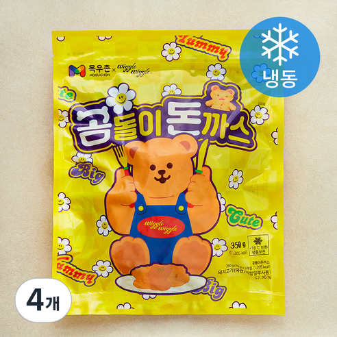 목우촌 곰돌이 돈까스 (냉동), 350g, 4개