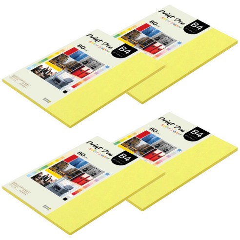 종이문화 프린트 프로 칼라복사지 No.07 후레쉬옐로우 80g, B4, 340개