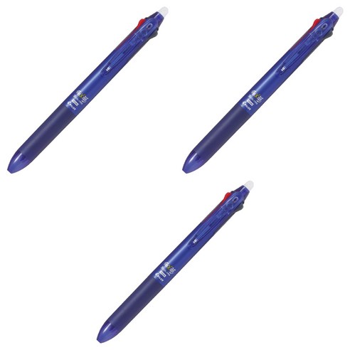 프릭션 슬림 3색 볼펜 0.5mm, 블루, 3개