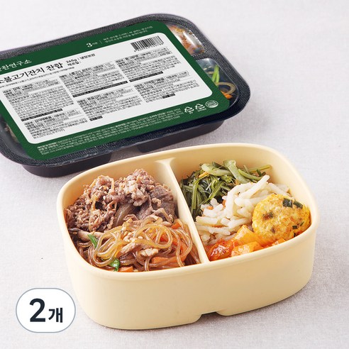 집반찬연구소 소불고기잔치 찬합, 245g, 2개