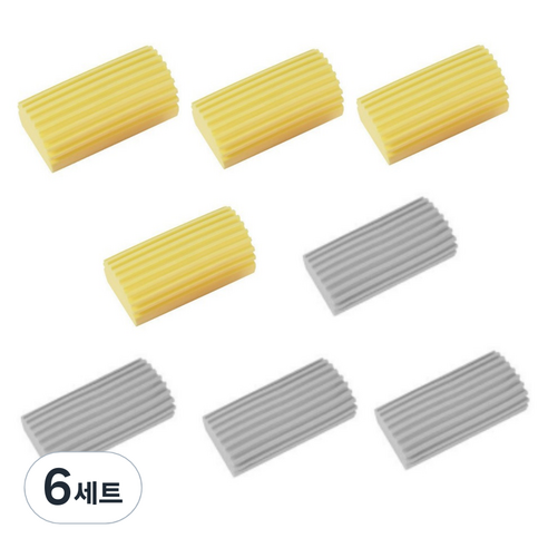 소르트잇 다용도 물기 먼지 제거 스펀지 그레이4P + 옐로우4P, 6세트