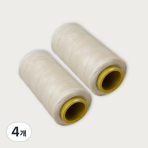 가죽공예 왁스실 초사용 1mm x 220m, 아이보리, 4개