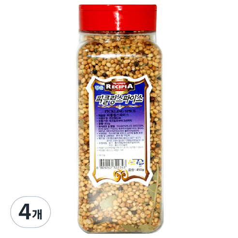 청은 피클링 스파이스, 450g, 4개