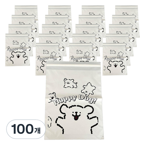 올하이 다용도 선물 포장 귀여운 캐릭터 포장봉투, 100개, 크림옐로우