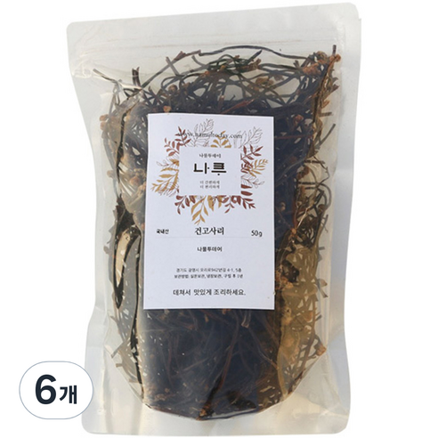 나물투데이 국내산 건고사리, 50g, 6개