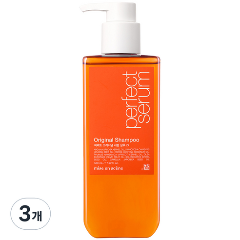 미쟝센 퍼펙트 오리지널 세럼 7X 샴푸, 530ml, 3개