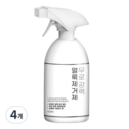 무로 강력 의류 얼룩제거제 스프레이형, 500ml, 4개