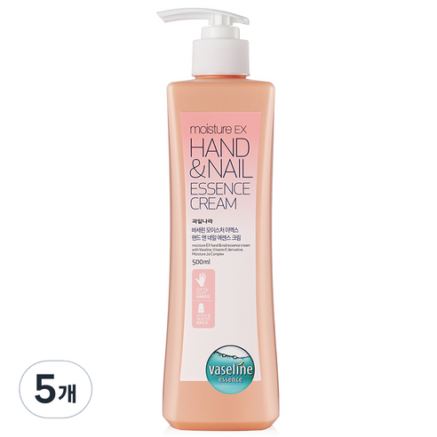 과일나라 바세린 EX 핸드앤네일 핸드크림, 500ml, 5개