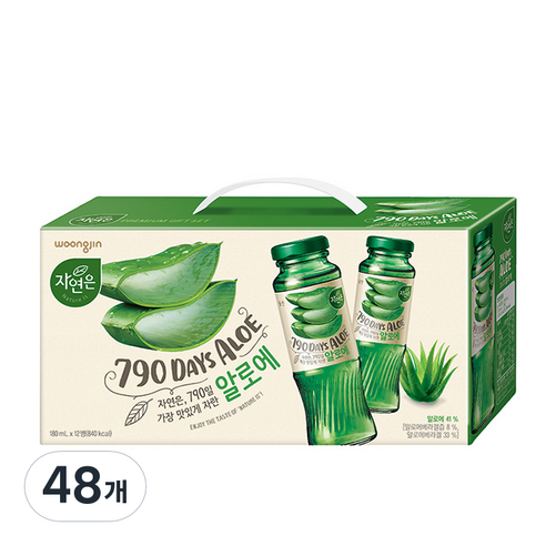 자연은 790일 알로에, 180ml, 48개