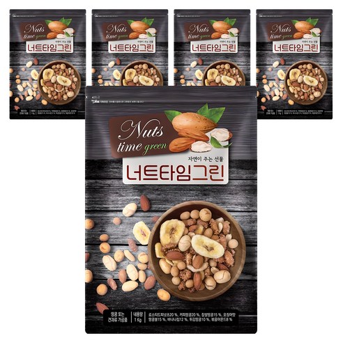 너트타임 그린 리필, 1kg, 5개