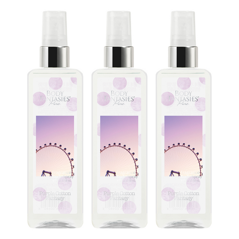 바디판타지 퓨어라인 바디미스트 퍼플 코튼 판타지, 118ml, 3개