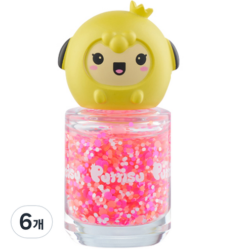 뿌띠슈 글리터팡팡 네일 8ml, G12 핑크페스티벌, 6개