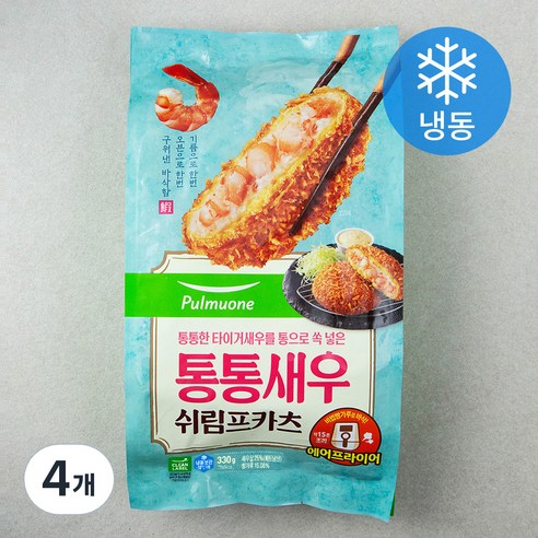 풀무원 통통새우 쉬림프카츠 (냉동), 330g, 4개