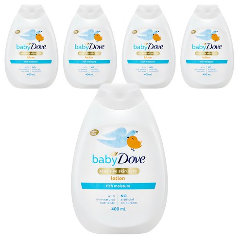 베이비도브 리치 모이스처 유아 바디로션, 400ml, 5개