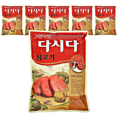 CJ제일제당 쇠고기 다시다, 2kg, 6개