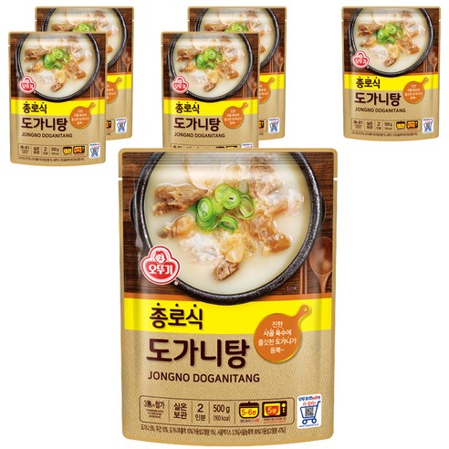 오뚜기 종로식도가니탕, 500g, 6개