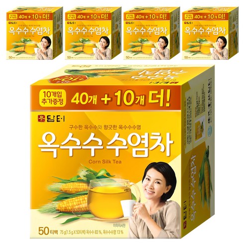 담터 옥수수 수염차, 1.5g, 50개입, 5개