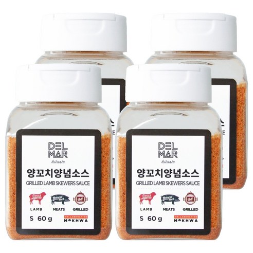 딜리셔스마켓 양꼬치시즈닝, 60g, 4개