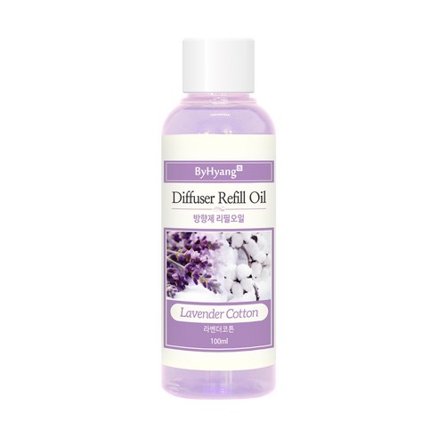 바이향 디퓨저 리필 오일, 라벤더 코튼, 100ml