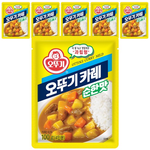 오뚜기 카레 과립형 순한맛, 100g, 6개